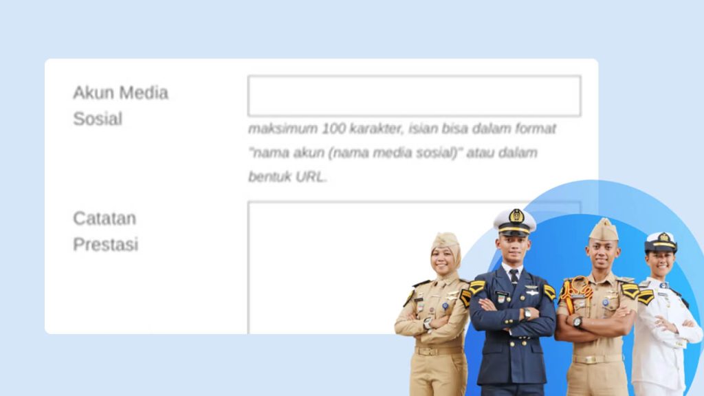 Mengisi catatan prestasi bagi pendaftar sekolah kedinasan di Dikdin