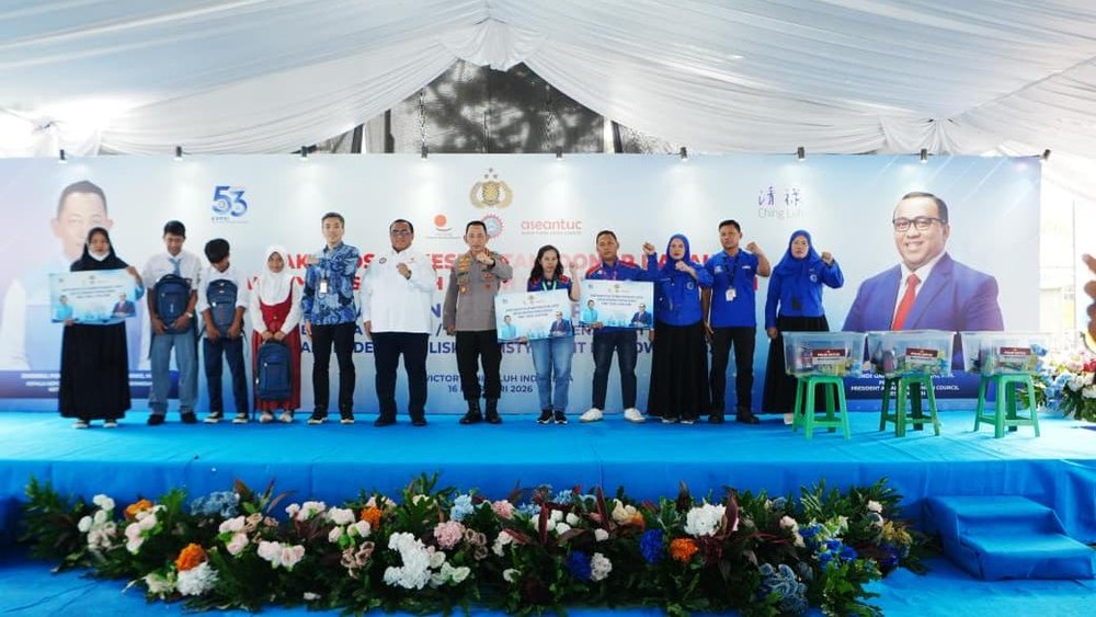 Kapolri Pimpin Buruh Aksi Damai Jamin Kesejahteraan